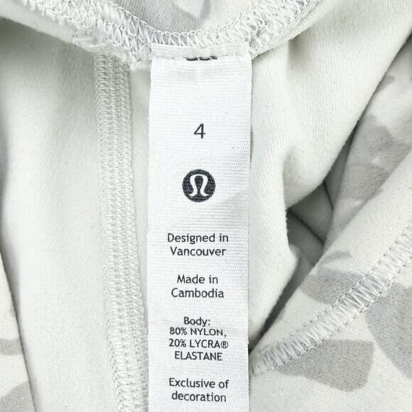 LULULEMON Align High-Rise Crop 21" Size 4 Cheetah Camo Antique White Multi - Picture 8 of 8